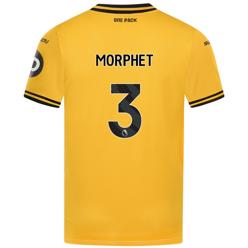 Kids Football Anna Morphet #3 Yellow Home Jersey 2024/25 T-Shirt Australia