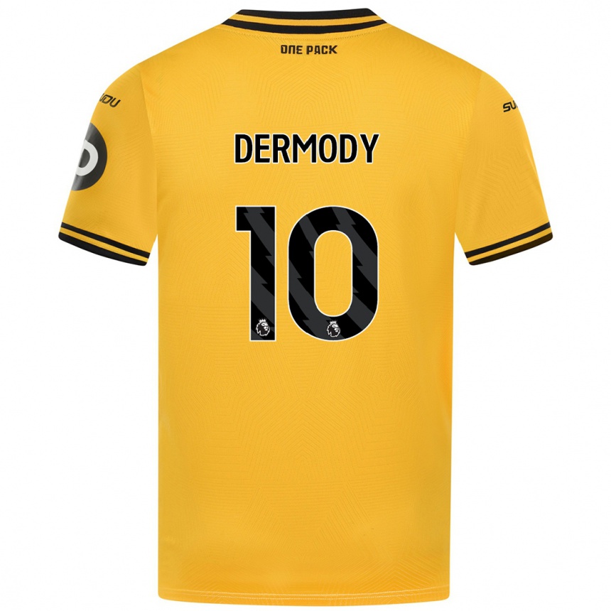 Kids Football Helen Dermody #10 Yellow Home Jersey 2024/25 T-Shirt Australia