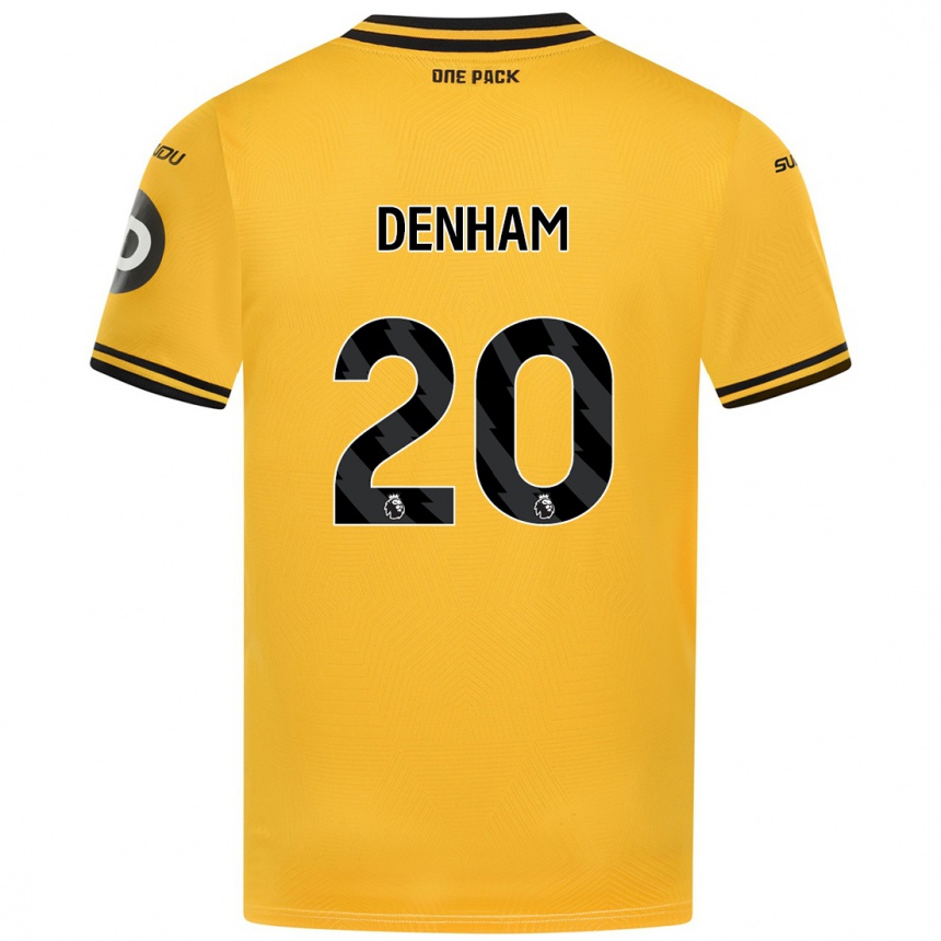 Kids Football Ania Denham #20 Yellow Home Jersey 2024/25 T-Shirt Australia