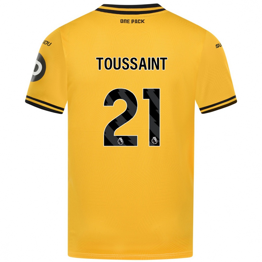 Kids Football Destiney Toussaint #21 Yellow Home Jersey 2024/25 T-Shirt Australia