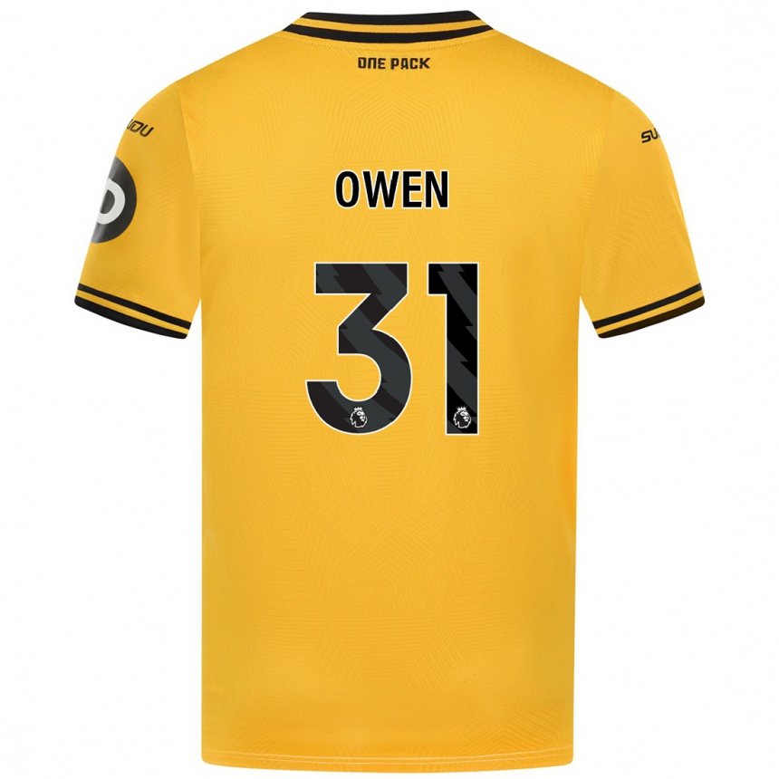 Kids Football Skye Owen #31 Yellow Home Jersey 2024/25 T-Shirt Australia