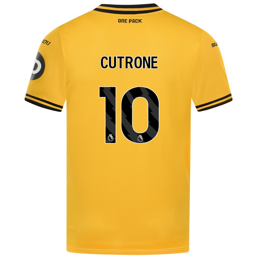 Kids Football Patrick Cutrone #10 Yellow Home Jersey 2024/25 T-Shirt Australia