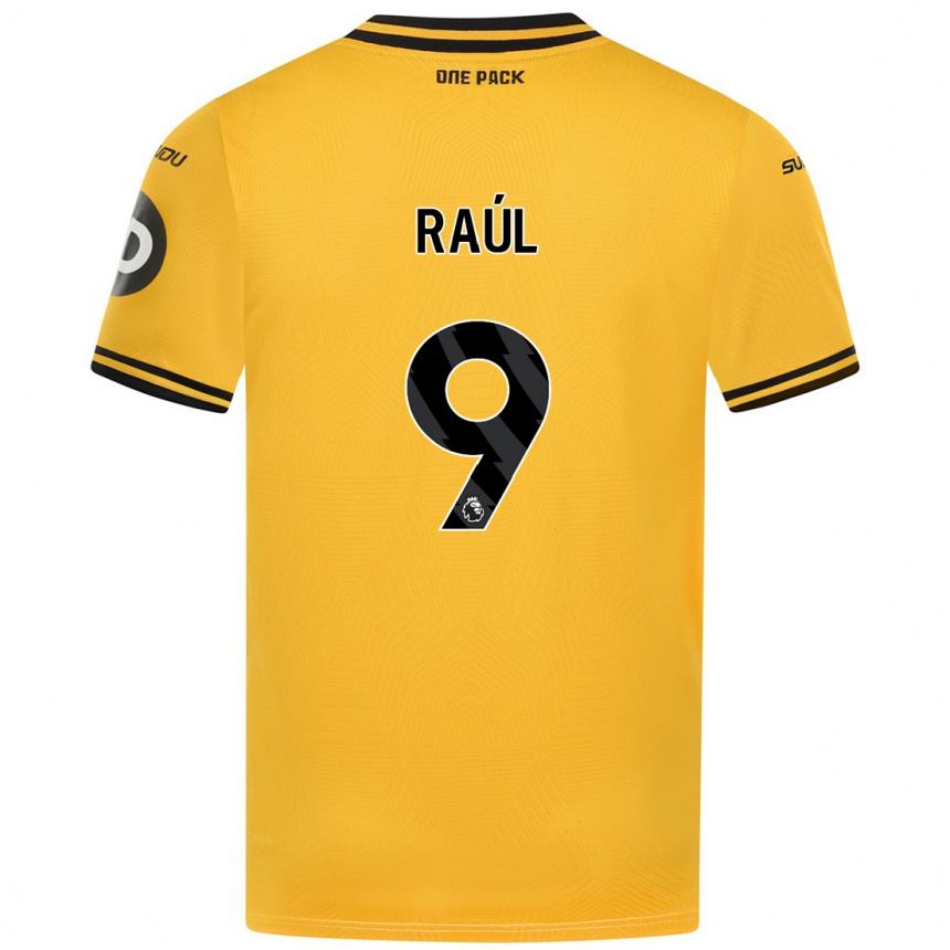 Kids Football Raul Jimenez #9 Yellow Home Jersey 2024/25 T-Shirt Australia