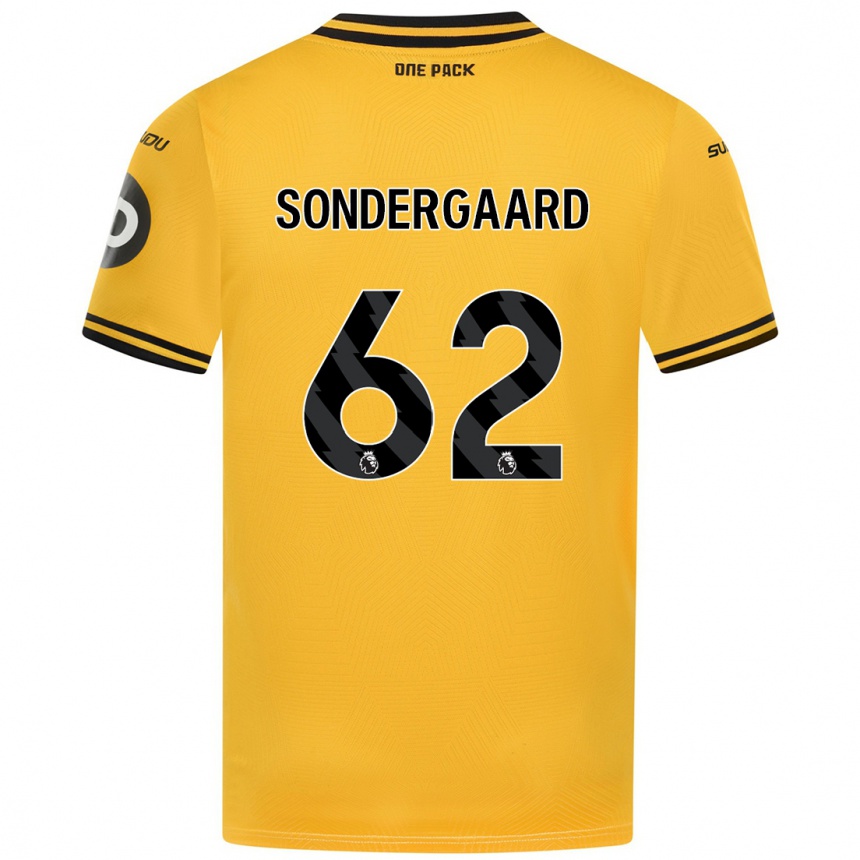 Kids Football Andreas Sondergaard #62 Yellow Home Jersey 2024/25 T-Shirt Australia