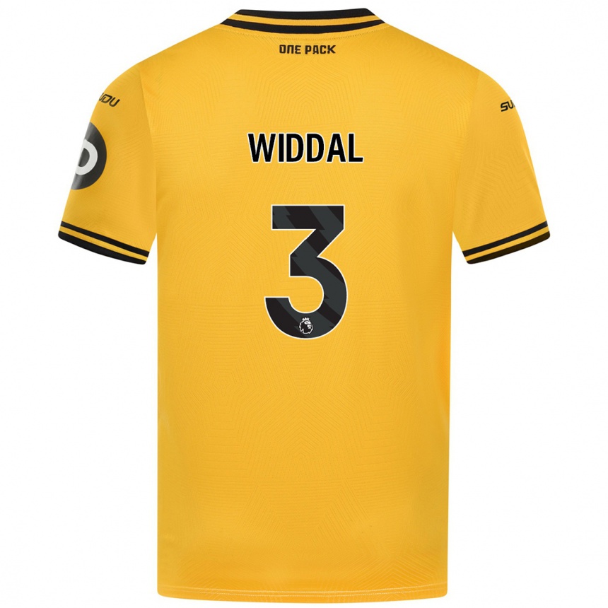 Kids Football Natalie Widdal #3 Yellow Home Jersey 2024/25 T-Shirt Australia