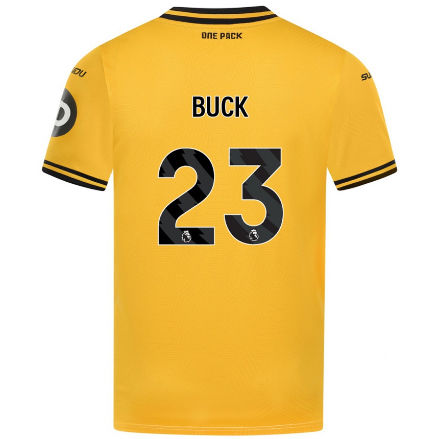 Kids Football Alex Buck #23 Yellow Home Jersey 2024/25 T-Shirt Australia