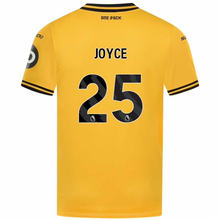 Kids Football Leonie Joyce #25 Yellow Home Jersey 2024/25 T-Shirt Australia