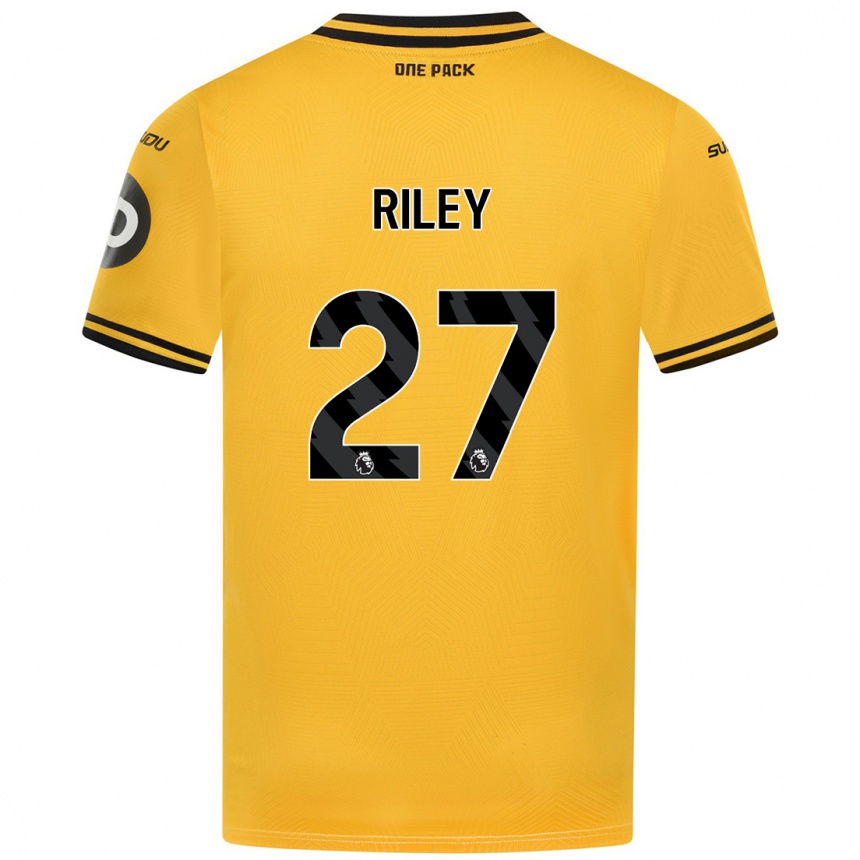 Kids Football Lauren Riley #27 Yellow Home Jersey 2024/25 T-Shirt Australia