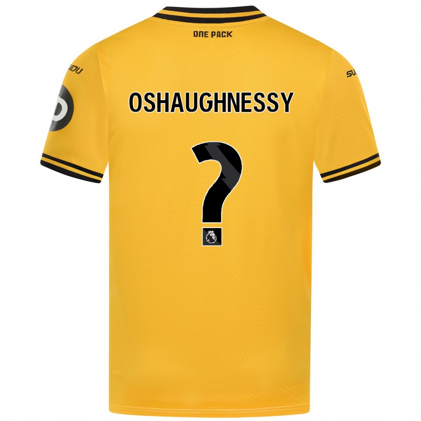 Kids Football Joe Oshaughnessy #0 Yellow Home Jersey 2024/25 T-Shirt Australia