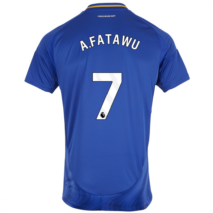 Kids Football Issahaku Fatawu #7 Blue White Home Jersey 2024/25 T-Shirt Australia