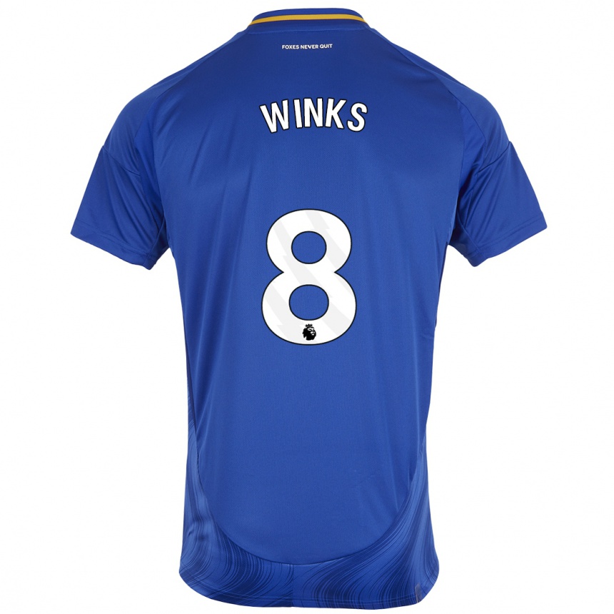 Kids Football Harry Winks #8 Blue White Home Jersey 2024/25 T-Shirt Australia