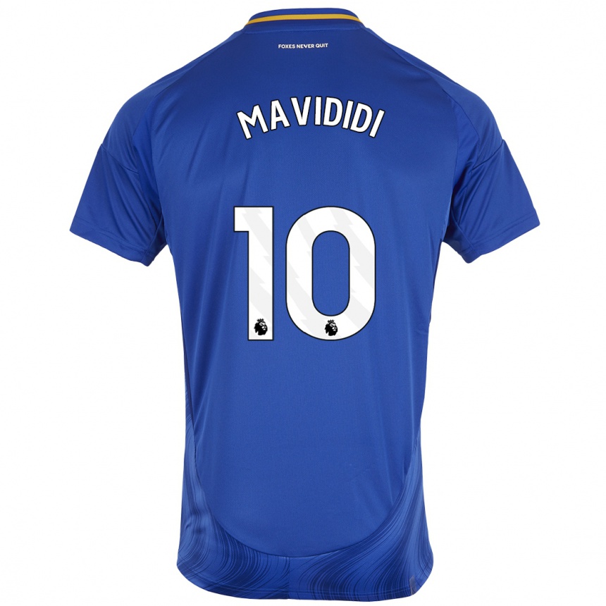 Kids Football Stephy Mavididi #10 Blue White Home Jersey 2024/25 T-Shirt Australia