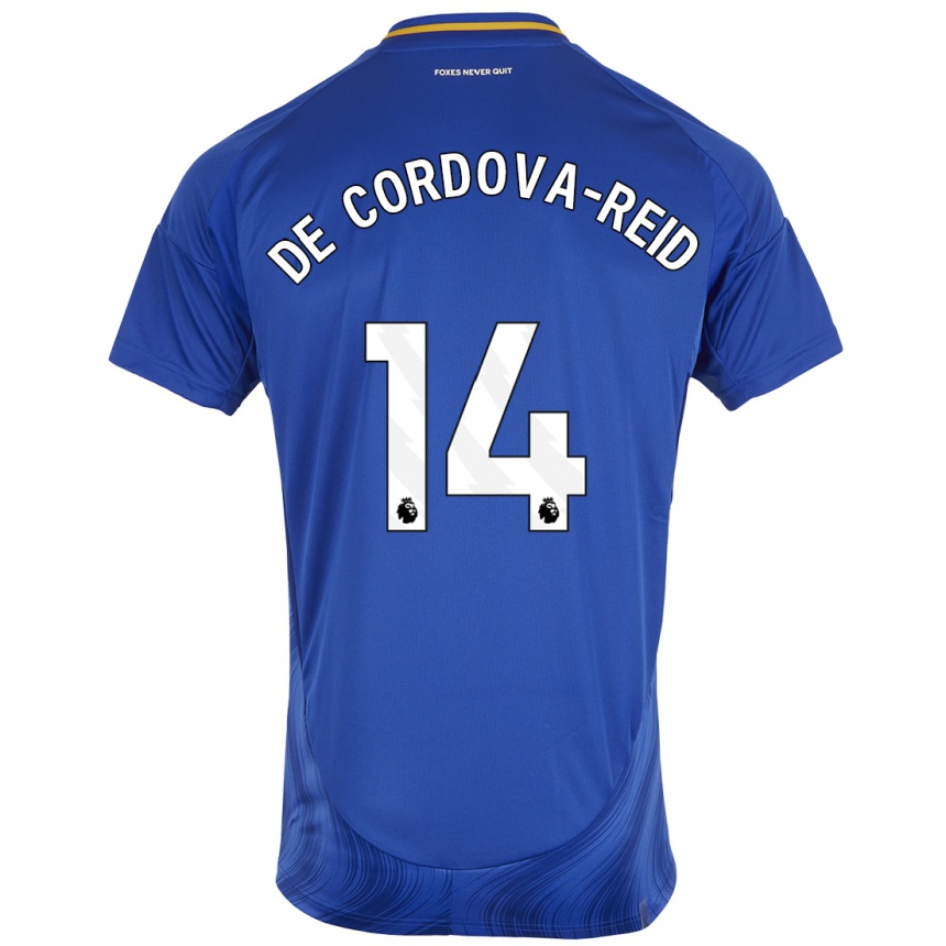 Kids Football Bobby De Cordova-Reid #14 Blue White Home Jersey 2024/25 T-Shirt Australia