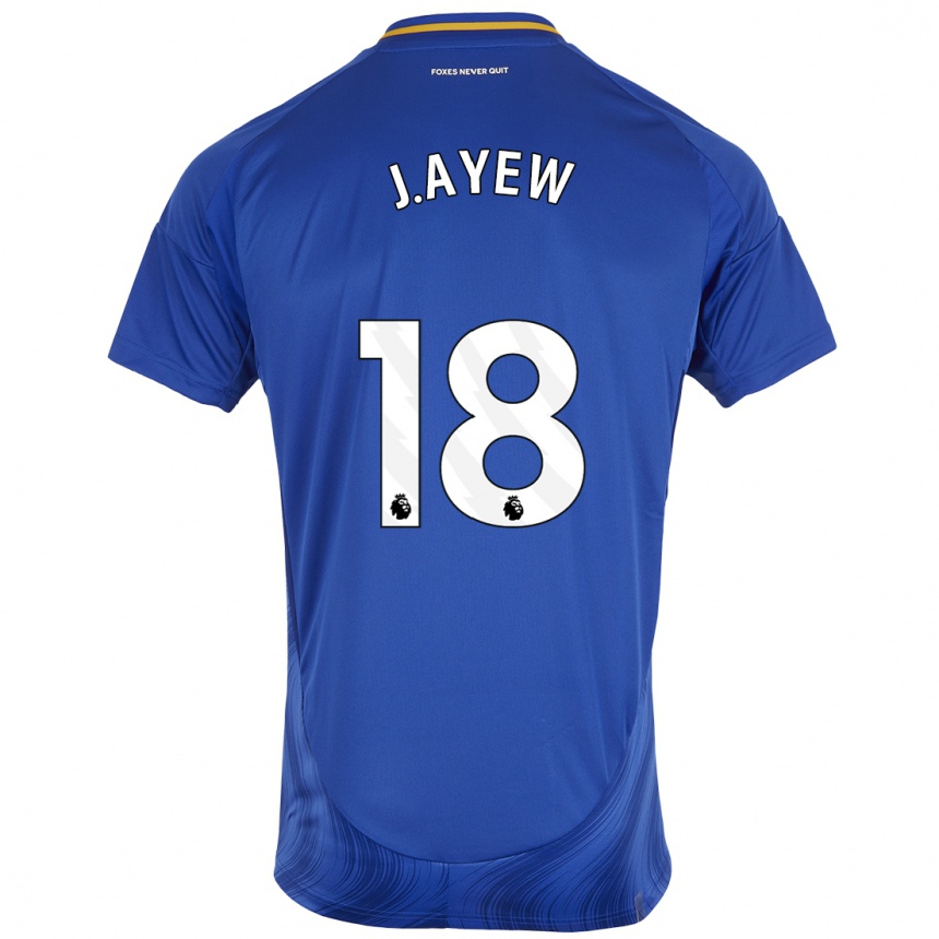 Kids Football Ayew #18 Blue White Home Jersey 2024/25 T-Shirt Australia