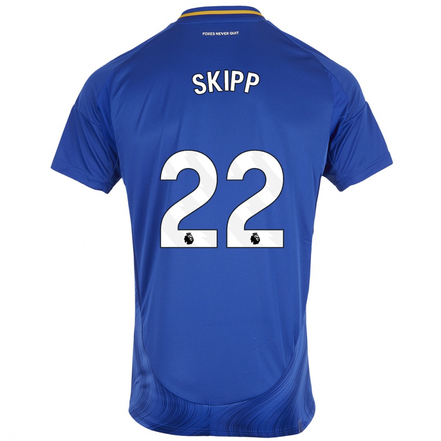 Kids Football Oliver Skipp #22 Blue White Home Jersey 2024/25 T-Shirt Australia