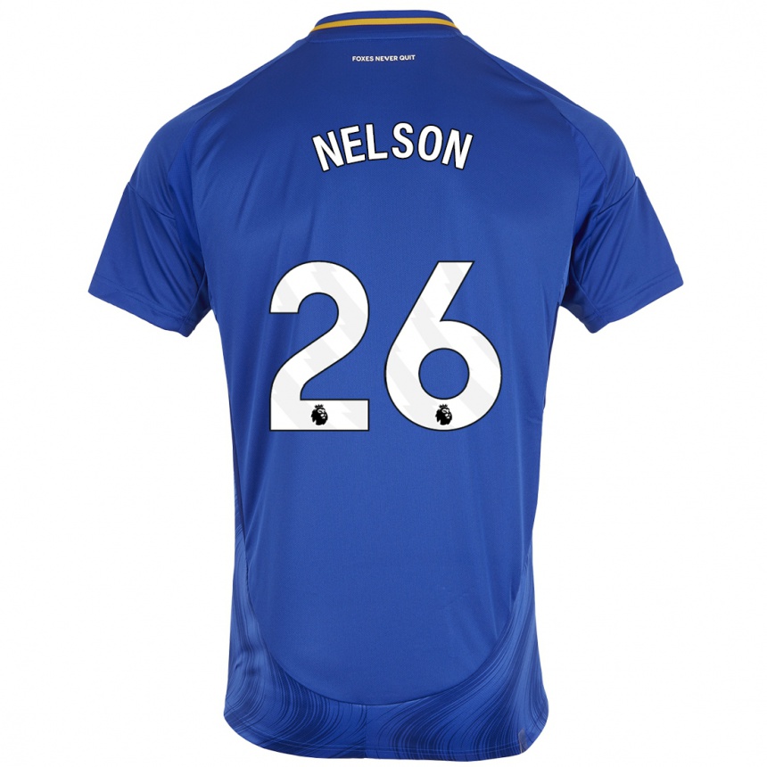 Kids Football Ben Nelson #26 Blue White Home Jersey 2024/25 T-Shirt Australia