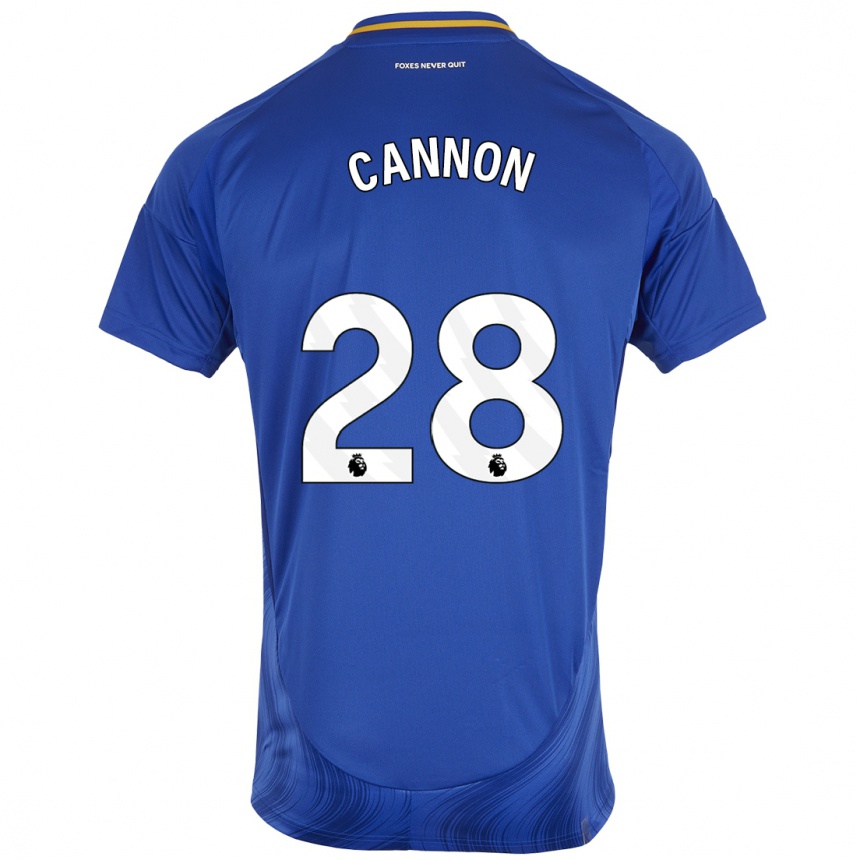 Kids Football Thomas Cannon #28 Blue White Home Jersey 2024/25 T-Shirt Australia