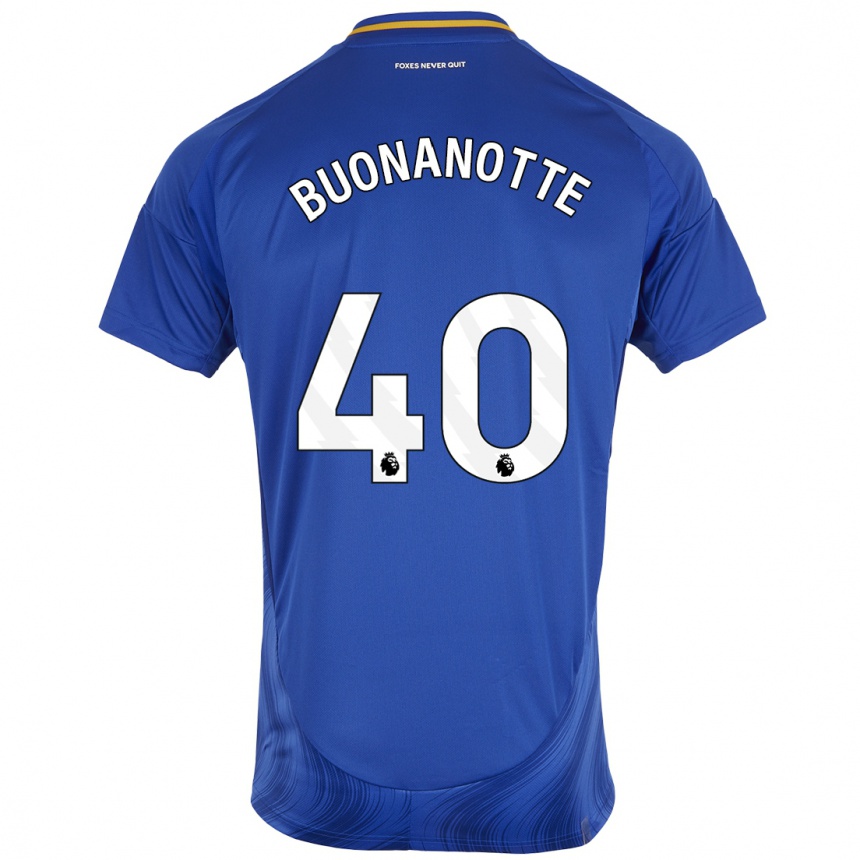 Kids Football Facundo Buonanotte #40 Blue White Home Jersey 2024/25 T-Shirt Australia