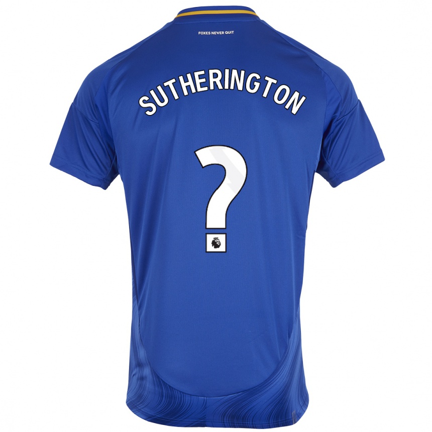 Kids Football Harry Sutherington #0 Blue White Home Jersey 2024/25 T-Shirt Australia