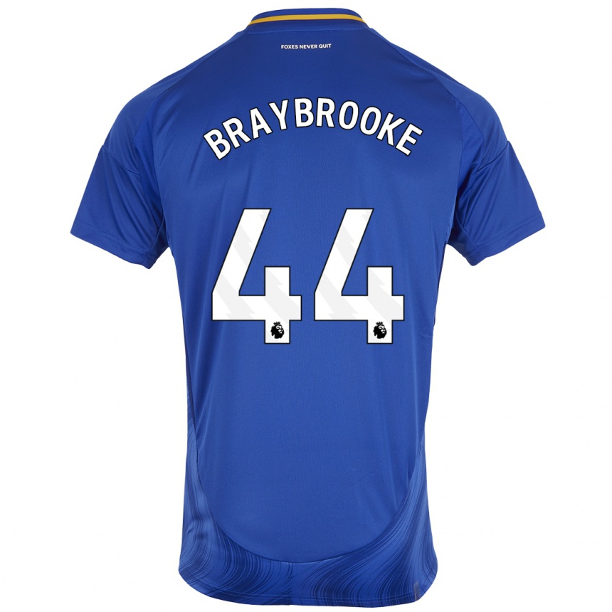 Kids Football Sammy Braybrooke #44 Blue White Home Jersey 2024/25 T-Shirt Australia