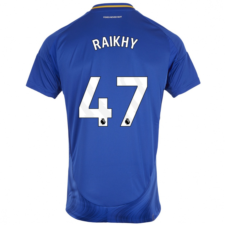 Kids Football Arjan Raikhy #47 Blue White Home Jersey 2024/25 T-Shirt Australia