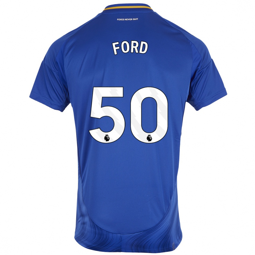 Kids Football Harvey Godsmark-Ford #50 Blue White Home Jersey 2024/25 T-Shirt Australia