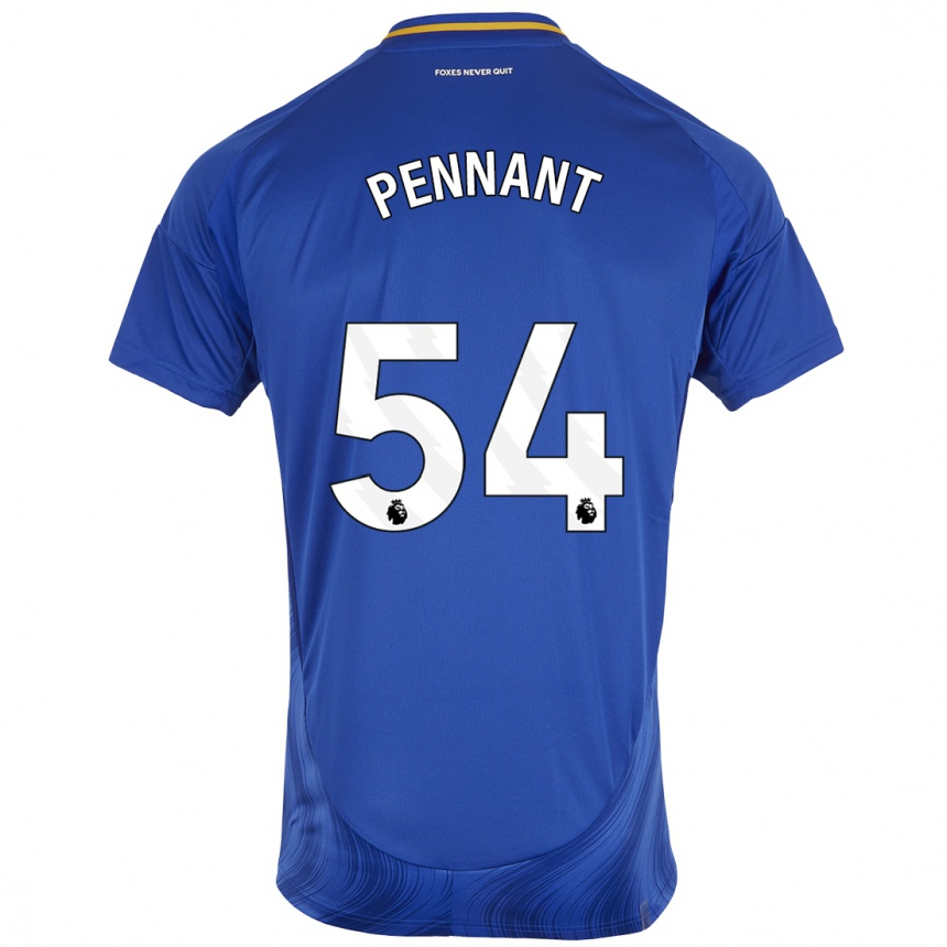 Kids Football Kian Pennant #54 Blue White Home Jersey 2024/25 T-Shirt Australia