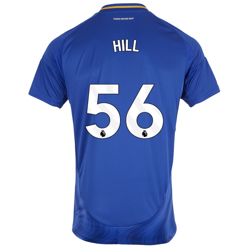 Kids Football Deniche Hill #56 Blue White Home Jersey 2024/25 T-Shirt Australia