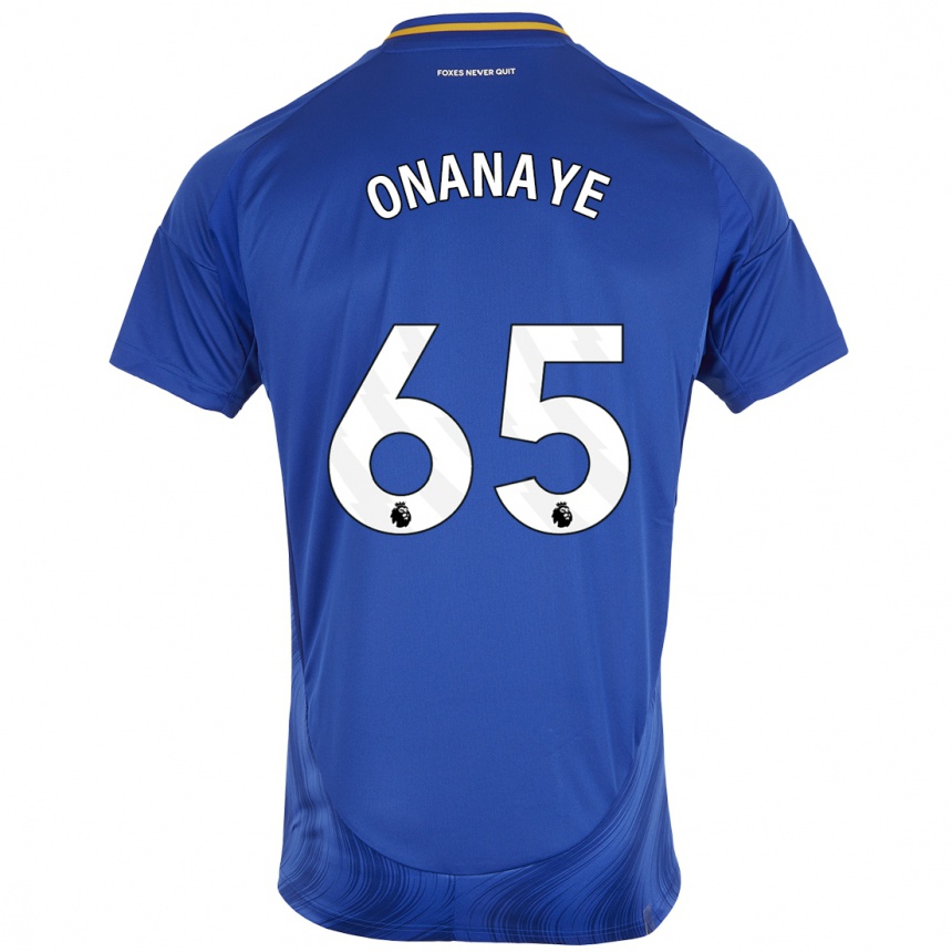 Kids Football Toby Onanaye #65 Blue White Home Jersey 2024/25 T-Shirt Australia