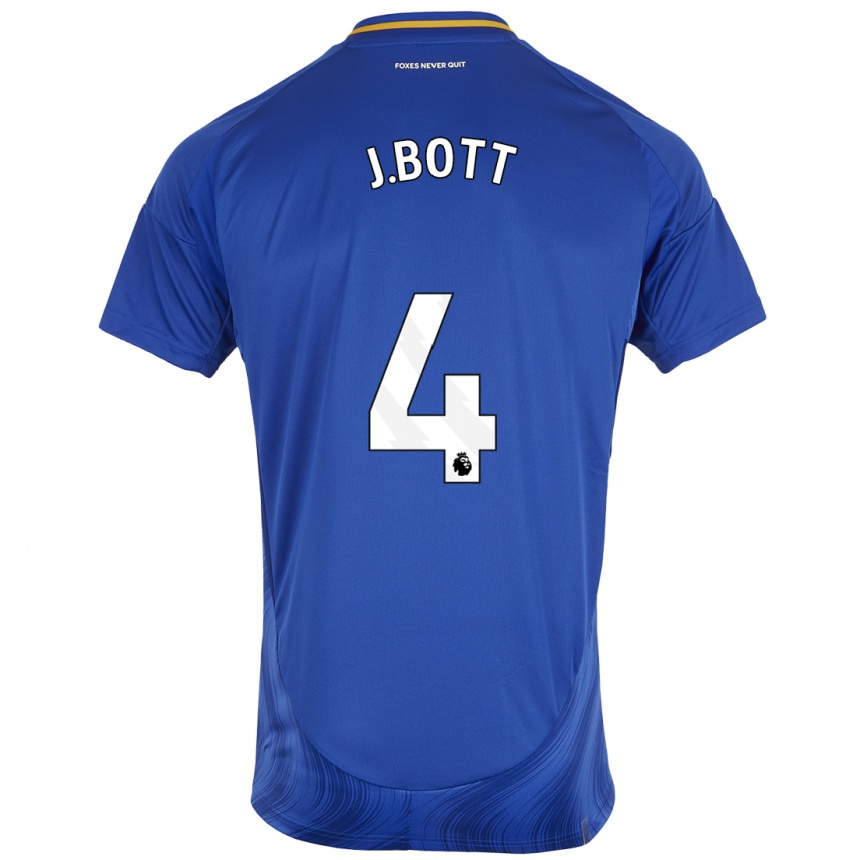 Kids Football C. J. Bott #4 Blue White Home Jersey 2024/25 T-Shirt Australia