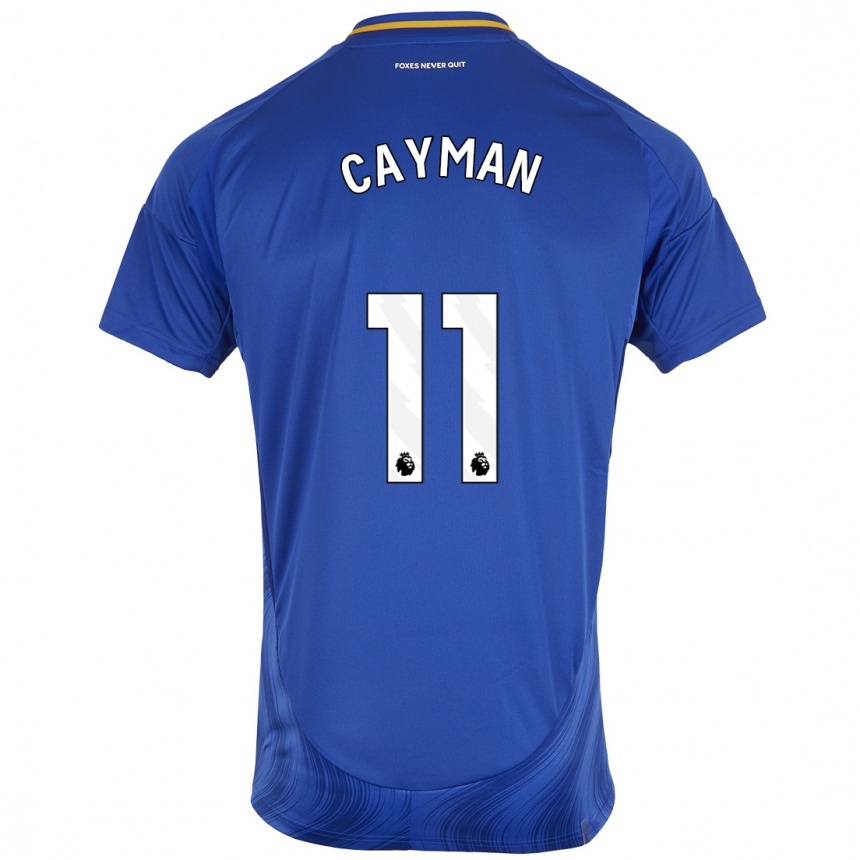 Kids Football Janice Cayman #11 Blue White Home Jersey 2024/25 T-Shirt Australia