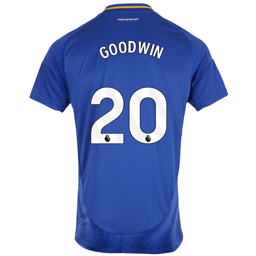 Kids Football Missy Goodwin #20 Blue White Home Jersey 2024/25 T-Shirt Australia