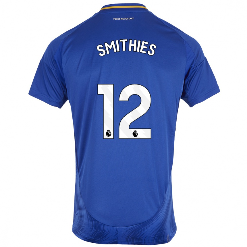 Kids Football Alex Smithies #12 Blue White Home Jersey 2024/25 T-Shirt Australia