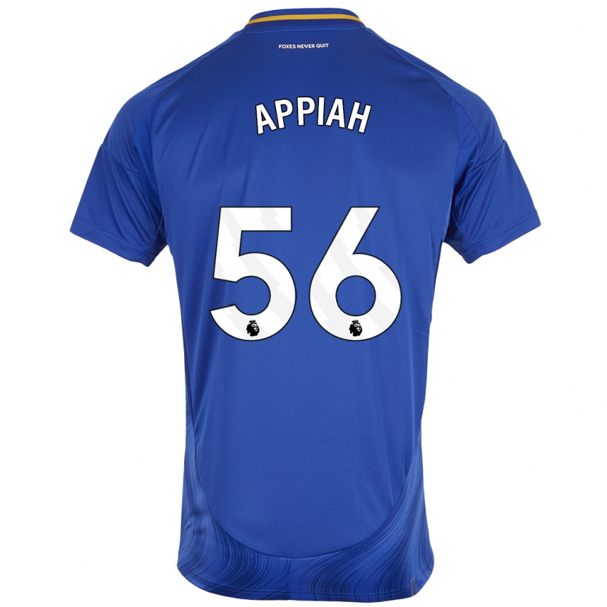 Kids Football Paul Appiah #56 Blue White Home Jersey 2024/25 T-Shirt Australia