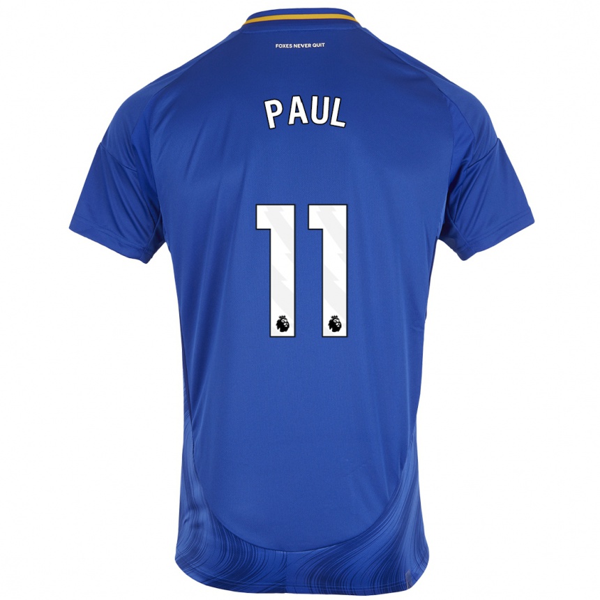 Kids Football Lachante Paul #11 Blue White Home Jersey 2024/25 T-Shirt Australia