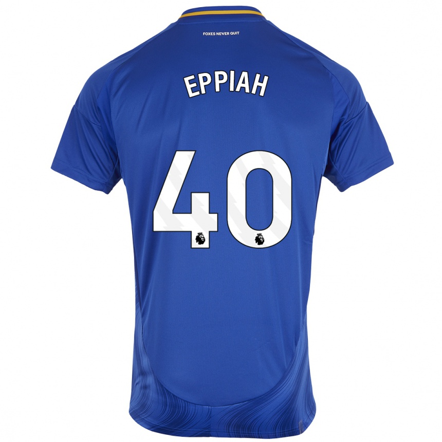 Kids Football Josh Eppiah #40 Blue White Home Jersey 2024/25 T-Shirt Australia