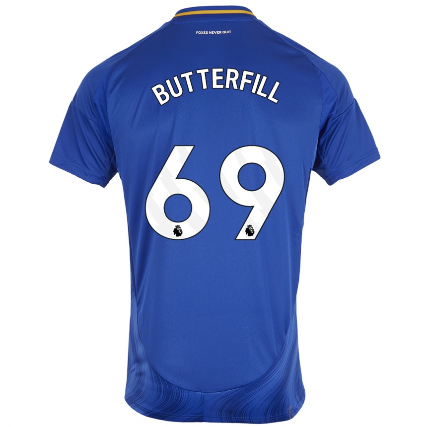 Kids Football Jack Butterfill #69 Blue White Home Jersey 2024/25 T-Shirt Australia