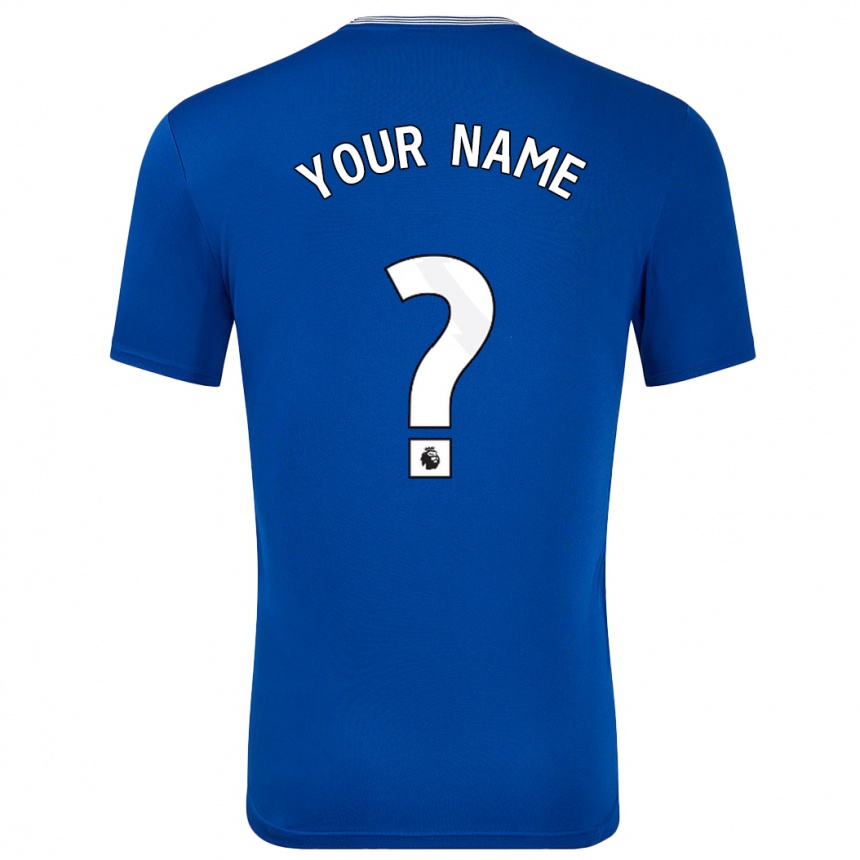 Kids Football Your Name #0 Blue With Home Jersey 2024/25 T-Shirt Australia