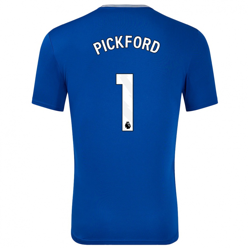 Kids Football Pickford #1 Blue With Home Jersey 2024/25 T-Shirt Australia