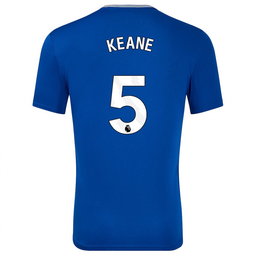 Kids Football Michael Keane #5 Blue With Home Jersey 2024/25 T-Shirt Australia