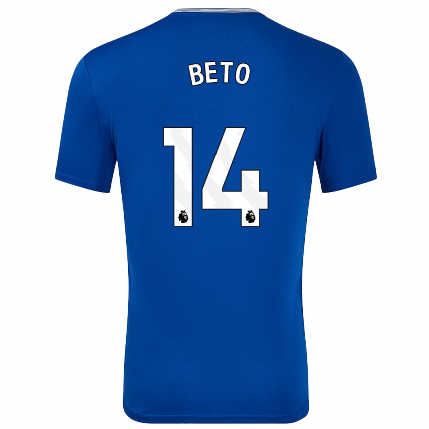 Kids Football Beto #14 Blue With Home Jersey 2024/25 T-Shirt Australia