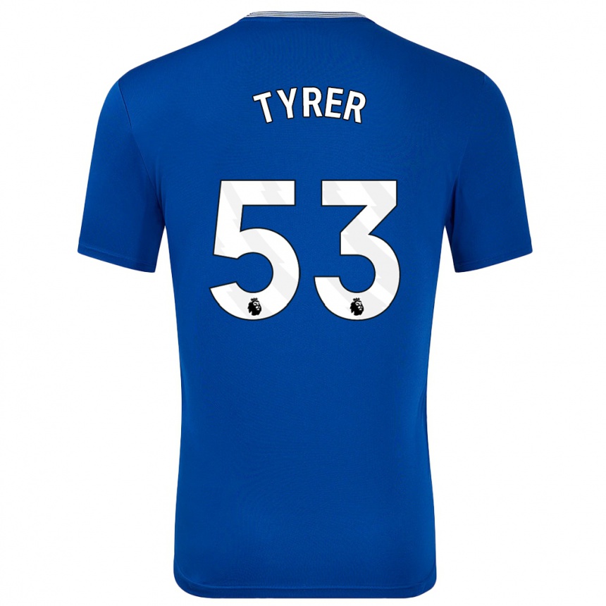 Kids Football Harry Tyrer #53 Blue With Home Jersey 2024/25 T-Shirt Australia