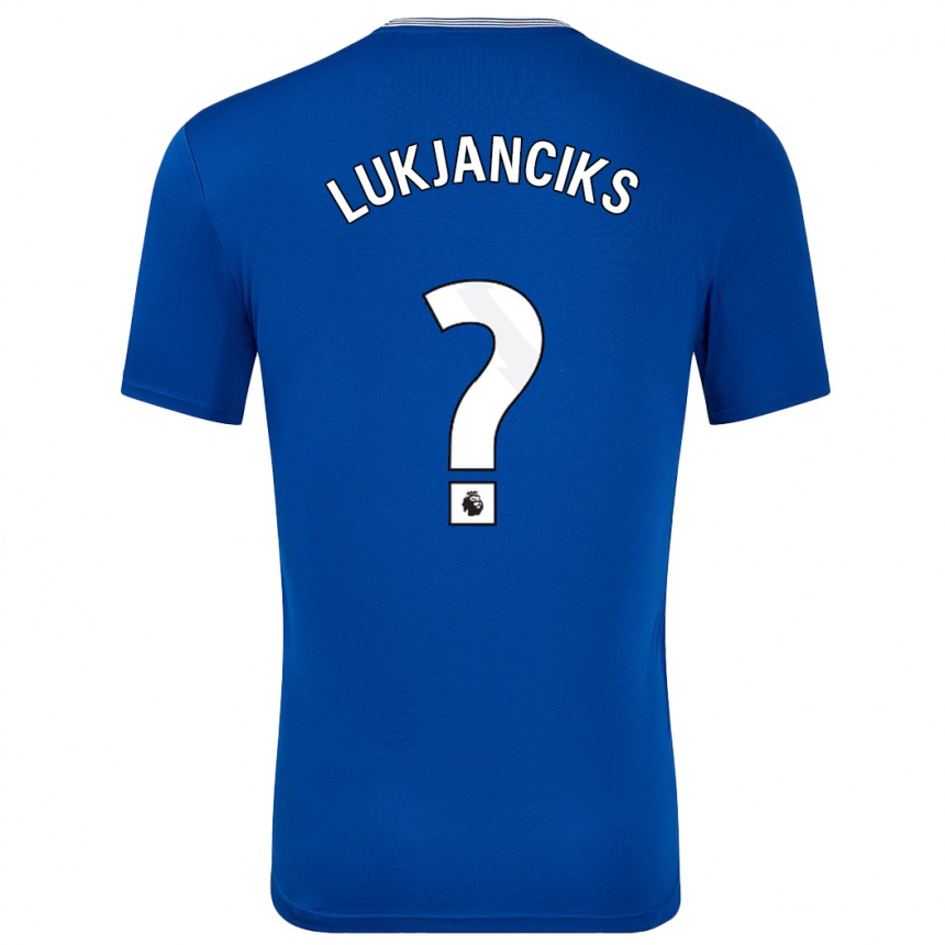 Kids Football Douglass Lukjanciks #0 Blue With Home Jersey 2024/25 T-Shirt Australia