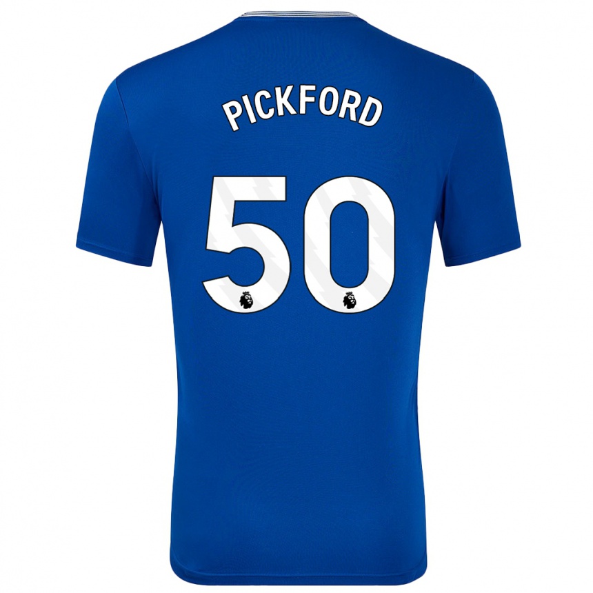 Kids Football George Pickford #50 Blue With Home Jersey 2024/25 T-Shirt Australia