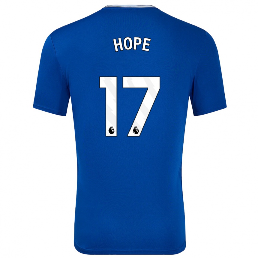 Kids Football Lucy Hope #17 Blue With Home Jersey 2024/25 T-Shirt Australia