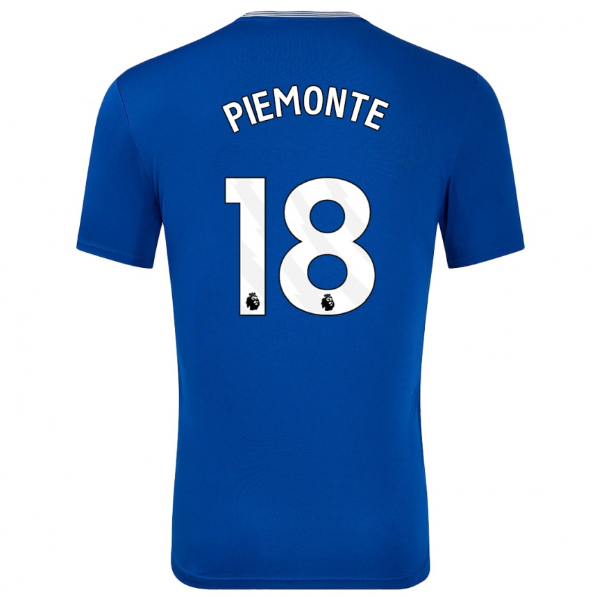 Kids Football Martina Piemonte #18 Blue With Home Jersey 2024/25 T-Shirt Australia