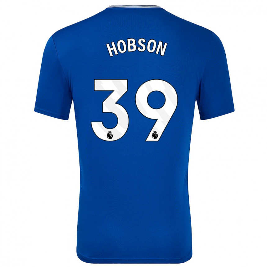 Kids Football Issy Hobson #39 Blue With Home Jersey 2024/25 T-Shirt Australia