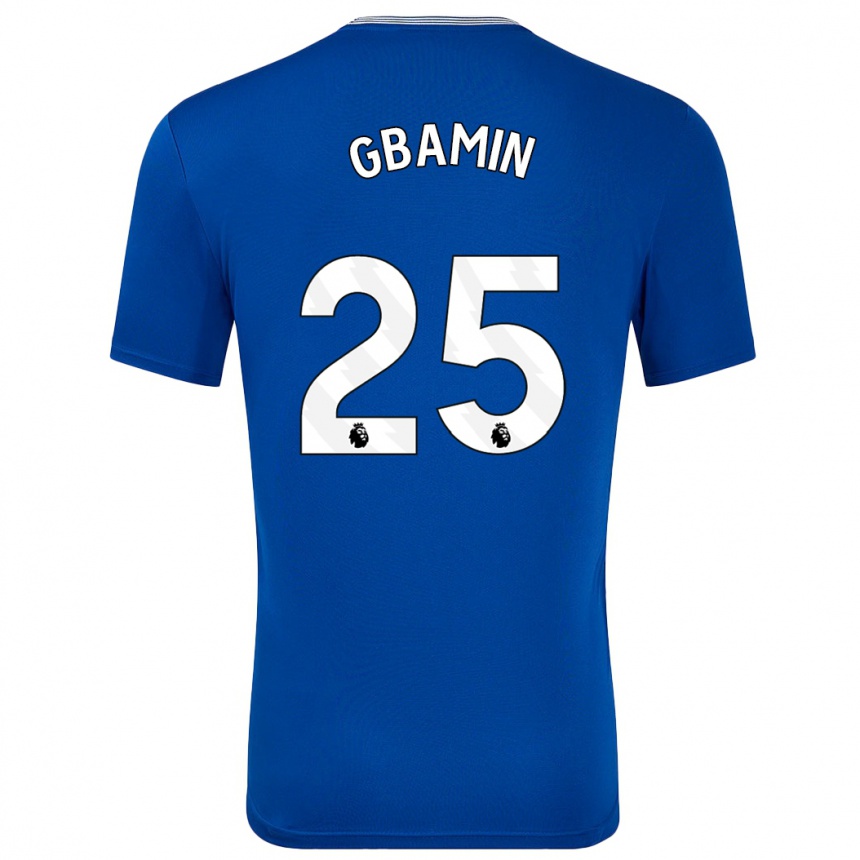 Kids Football Jean-Philippe Gbamin #25 Blue With Home Jersey 2024/25 T-Shirt Australia