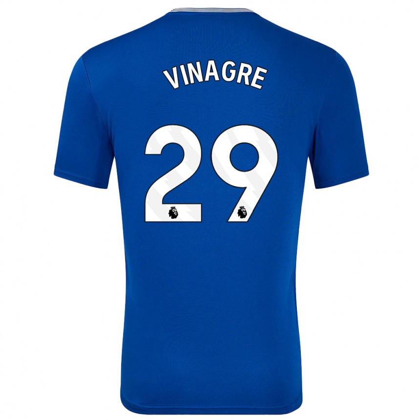 Kids Football Ruben Vinagre #29 Blue With Home Jersey 2024/25 T-Shirt Australia