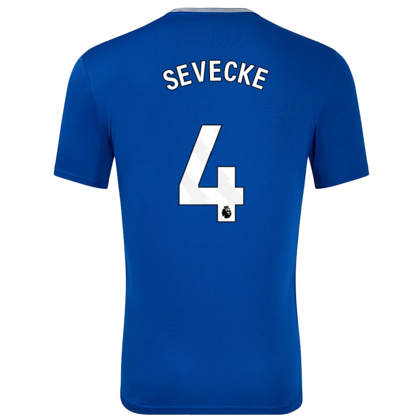 Kids Football Rikke Sevecke #4 Blue With Home Jersey 2024/25 T-Shirt Australia